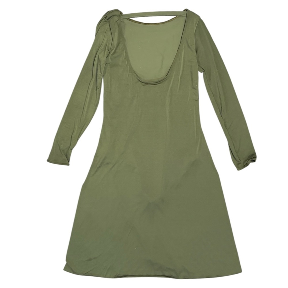 Weissman Showtime | Closure Midi Matte Jersey Dress Dance Costume Green, LA - Picture 4 of 6